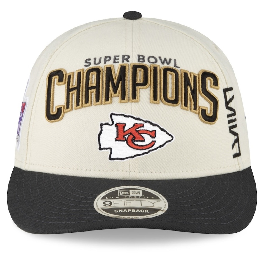 New Era Creme and Black Kansas City Chiefs Snapback Cap for NFL